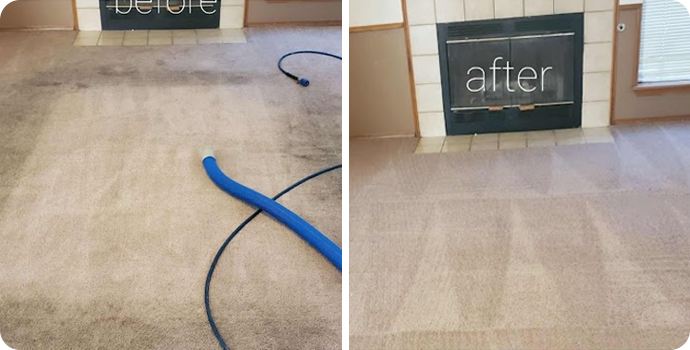 Before & After Professional Steam Cleaning